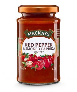 Glas mit Mackays Red Pepper & Smoked Paprika Chutney 205g