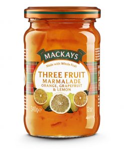 Mackays Three Fruit Marmelade 340g Glas