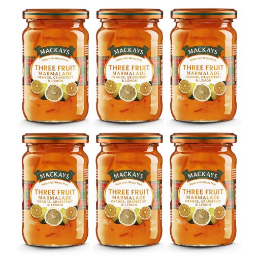 6 Gläser Mackays Three Fruit Marmalade à 340 g