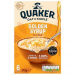 Packung Quaker Oats So Simple Golden Syrup mit 6 Sachets à 36 g