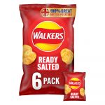 Tüte mit Walkers Ready Salted Chips
